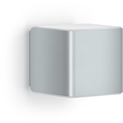 LED Außen-Wandleuchte STEINEL "L 840", silber (silberfarben), B:11cm H:13,4cm L:11cm T:11cm, Leuchten