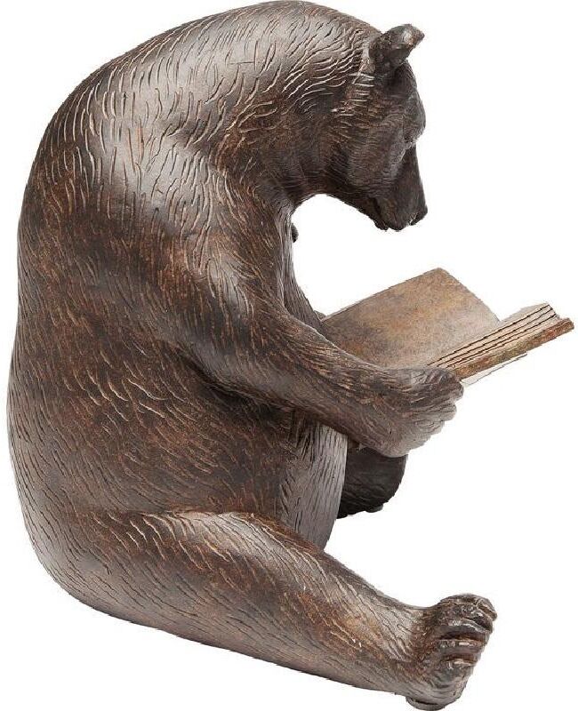 Dekofigur KARE DESIGN "Reading Bears, Polyresin", braun, B:16cm H:18cm T:20cm, Polyresin, Dekofiguren, Dekofigur braun B/H/T: 16cm x 18cm x 20cm