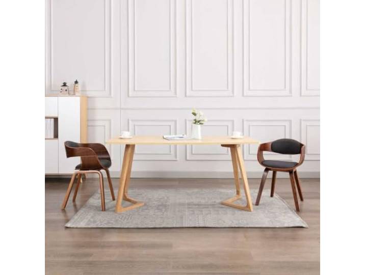 HGPOTUY Esszimmerstühle 2 STK. Bugholz Grau Stoff Gepolstert, Ergonomisch, Belastbar bis 110 kg, Einfache Montage