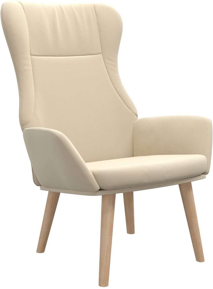 vidaXL Chaise de relaxation Crème Tissu
