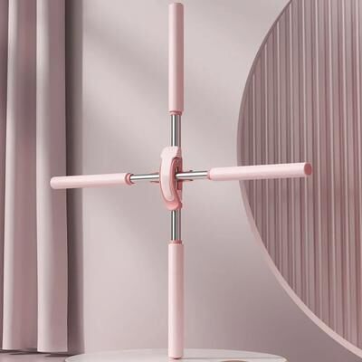Uplifted Goods Adjustable Posture Corrector Stick For Back And Shoulder Alignment pink