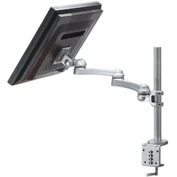 Roline LCD-Monitorarm mit Trägerstange (Tisch, 32", 10 kg), Monitor Halterung, Silber