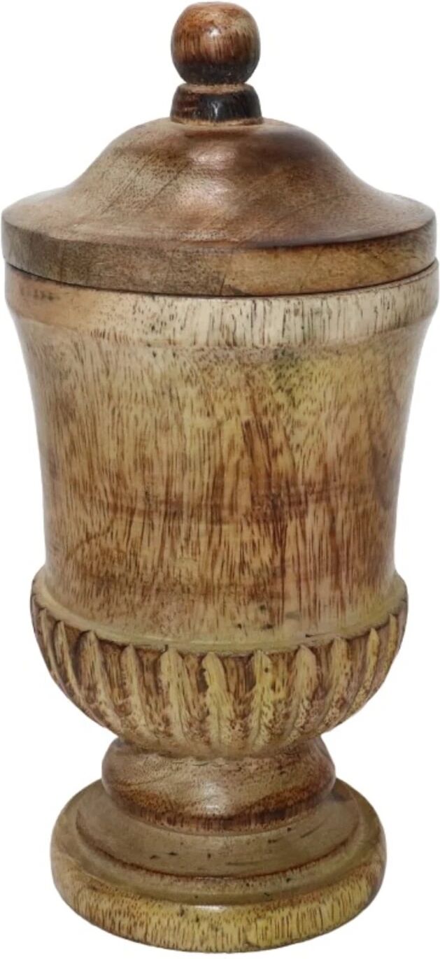 Decofinder Holz mit Deckel Natur  Natur