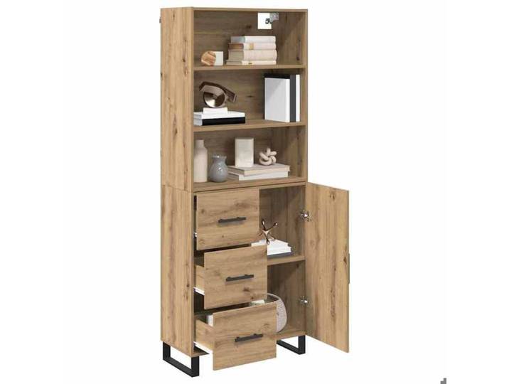 {January Sale}Haut Armoire Meuble haut - Buffet Haut avec étagère vaisselier avec tiroir Chêne artisanal 69 5x34x180cm 8_8658830