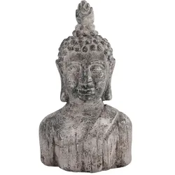 Deko Figur Buddha   , grau , Zement , Maße (cm): B: 20,5 H: 38 T: 12.5