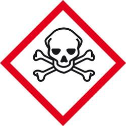 SafetyMarking 39.B1019 GHS-Gefahrenpiktogramm 06 Totenkopf Polyester (B x H) 50 mm x 50 mm 1 St.