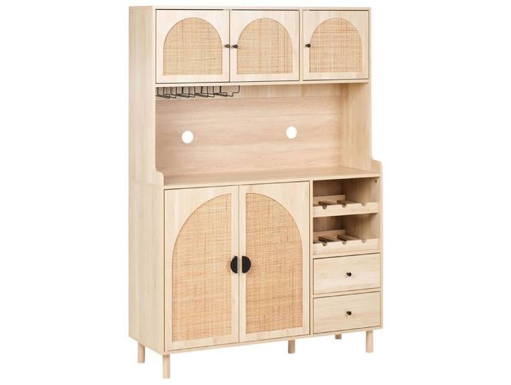 Buffet de cuisine CAMPBELLTON 120 cm Marron clair