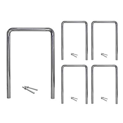 Baumarktplus 5 x Fahrradanlehnbügel 118 x 78 cm Edelstahl Ø 60 mm Typ U Einbetonieren Fahrradständer Parker Typ U