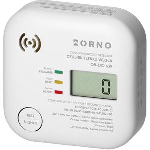 Orno CO-Melder OR-DC-639 mit Batterie, 10 Jahres Sensor, mit Display