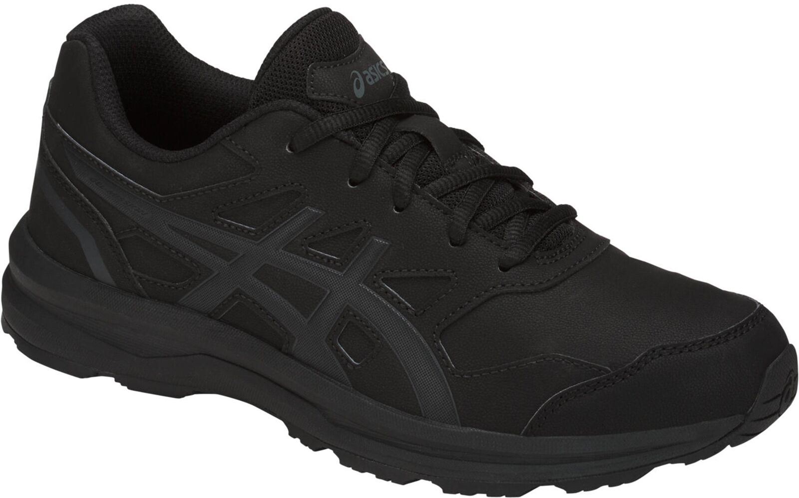 Walkingschuh ASICS "GEL-MISSION 3", Damen, Gr. 42,5, schwarz (schwarz, carbon, phantom), Synthetik, Textil, Schuhe Walkingschuh, für Nordic Walking und Wandern, leicht profiliertes Laufsohlenprofil, Topseller