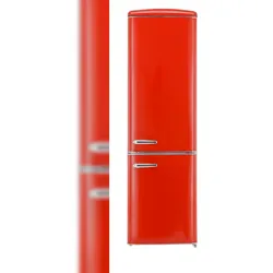 Exquisit Retro Kühl-Gefrierkombination RKGC250-70-H-160E rot, 244 l Fassungsvermögen