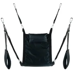Mr. Sling, Sexmöbel, Rectangular canvas sling - 4 points - Full set - Black
