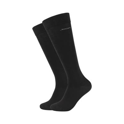 Kniestrümpfe JOOP "premium essentials", Herren, Gr. 43-46, schwarz, Baumwolle, Elasthan, Polyamid, uni, elastisch, Socken Kniestrümpfe, mit handgekettelter Zehennaht
