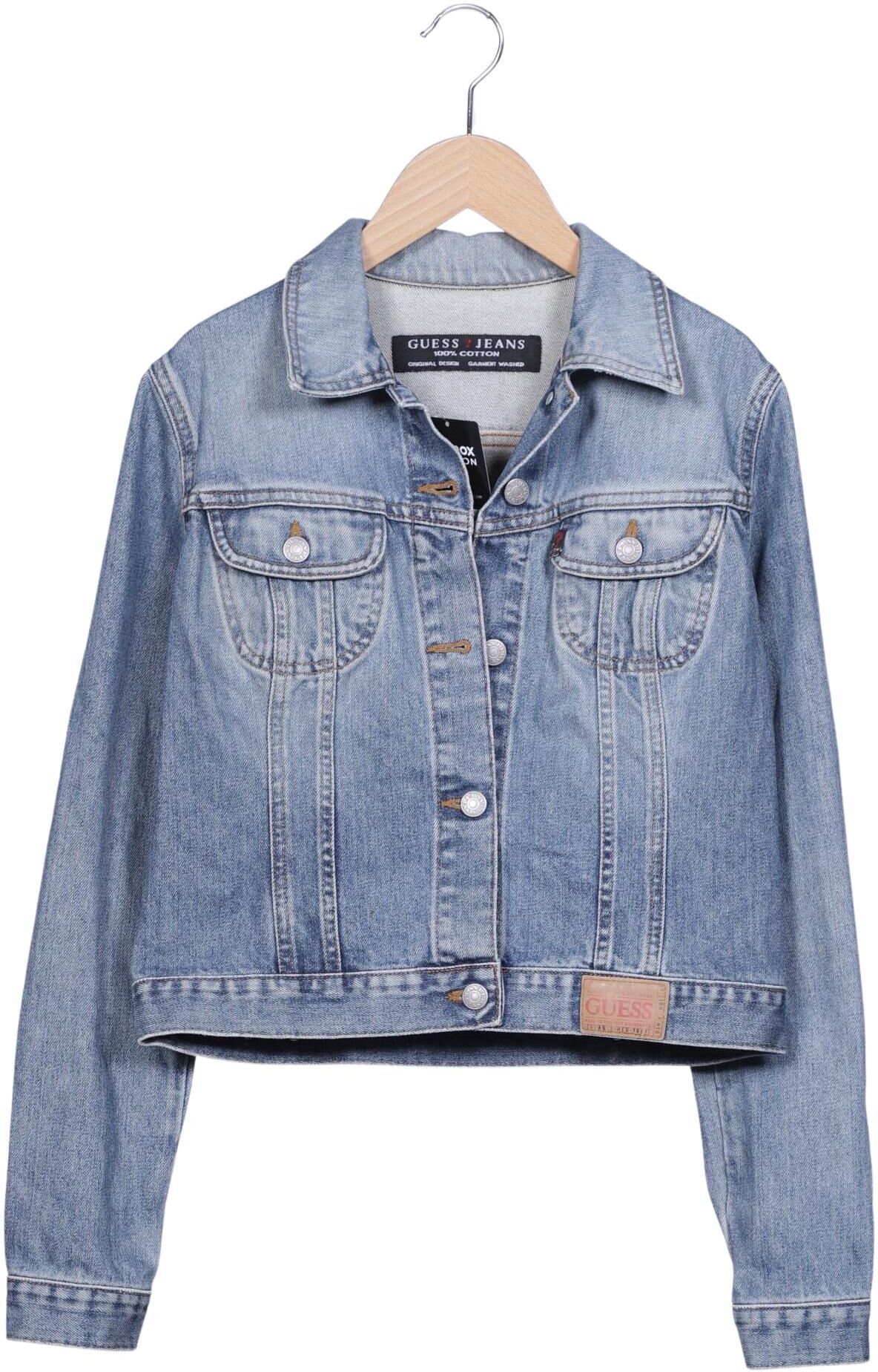 Guess Damen Jacke, Hellblau, Gr. S, Baumwolle - Second Hand
