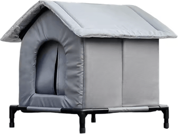 Inspire Picks WarmPaws Outdoor Cat Shelter Waterproof Insulated House For Stray Cats, Small Dogs & Outdoor Pets set Grey 36x36x43cm