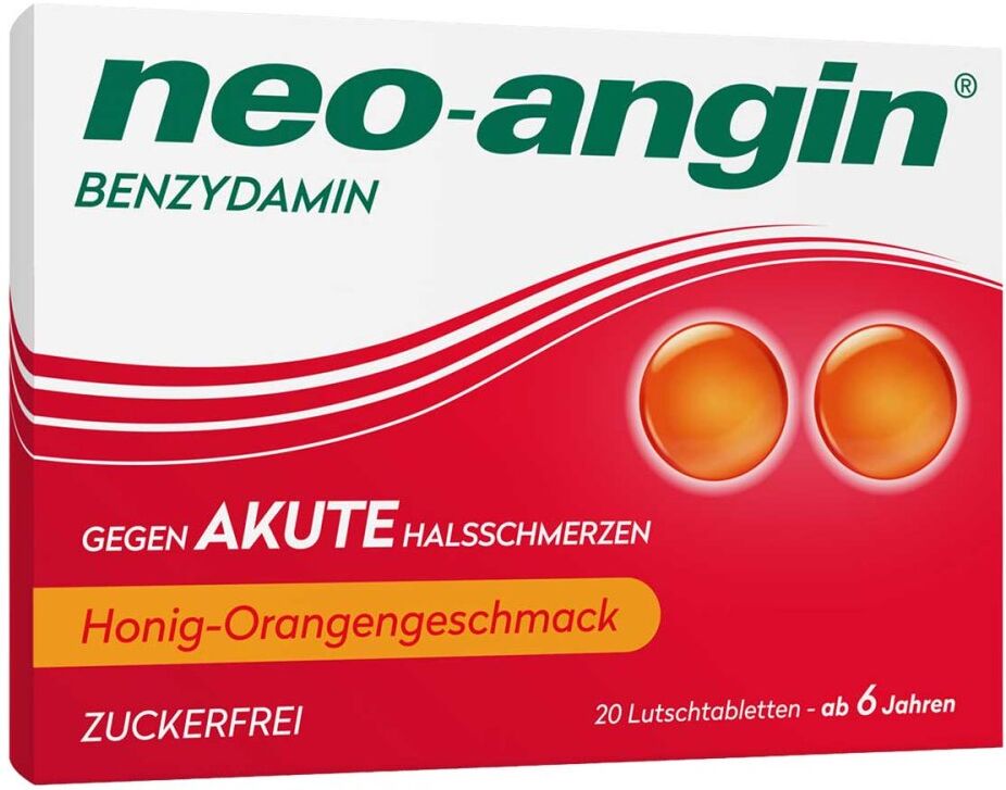 Neo-Angin Neo Angin Benzydamin gegen akute Halsschmerzen Honig-Orange 20stk