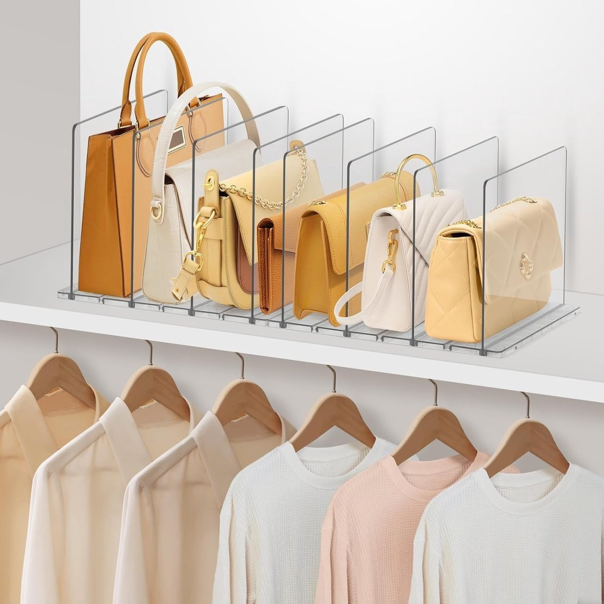 Omgoods - 8 Stuks Verstelbare Acryl Plankverdelers voor Kast