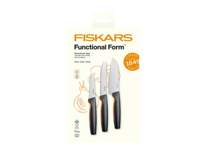 Fiskars Functional Form messenset favoriet Roestvrij staal, 3 delen