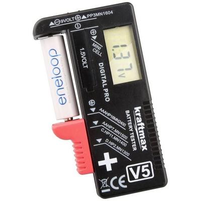 Kraftmax Batterietester Messbereich (Batterietester) 1,2 V, 1,5V Akku, Batterie 146699