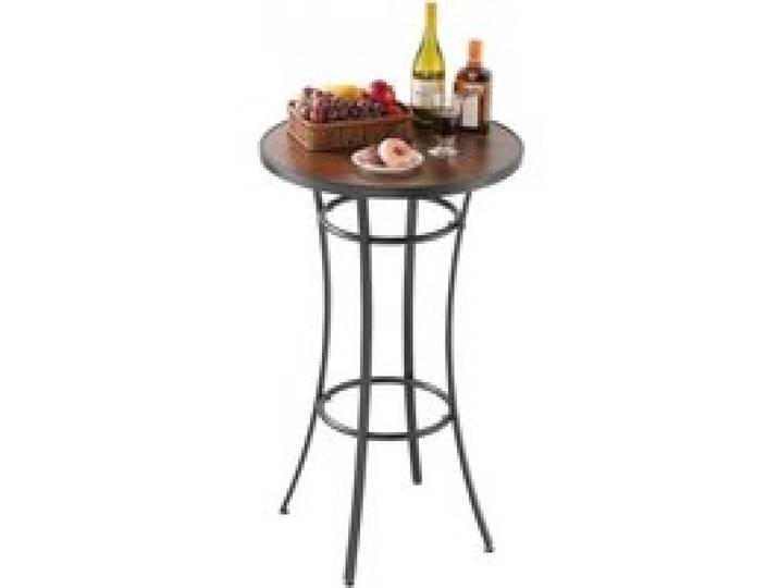 VEVOR Bartisch, 600 x 600 x 1000 mm, Bistrotisch, Stehtisch mit Metallgestell, Runde Esstische, Küchentisch, Tresentisch, Partytisch, Gartenmöbel für Balkon, Garten, Poolrand