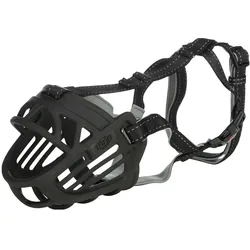 TRIXIE Muzzle Flex Maulkorb, Gummi, L–XL, schwarz
