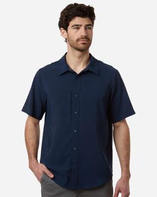 CORE365 CE520 Men's UltraUVP Shoreline Short Sleeve Staff Shirt in Classic Navy Blue size Small