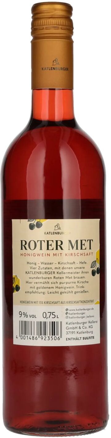Katlenburger Roter Met Honigwein mit Kirschsaft 9% Vol. 0,75l
