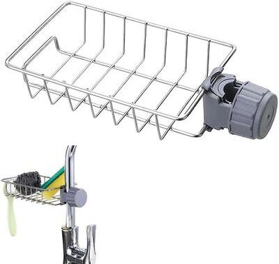 Friendly Fresh Finds Flexible Kitchen Sink Drain Rack Sponge & Soap Storage Organizer With Towel Holder Flexible Kitchen Sink Drain Rack Sponge & Soap Storage Organizer With Towel Holder