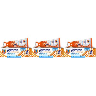 Voltaren Actigo Schmerzgel mit 1% Diclofenac Dreierpack 3x100 g Gel