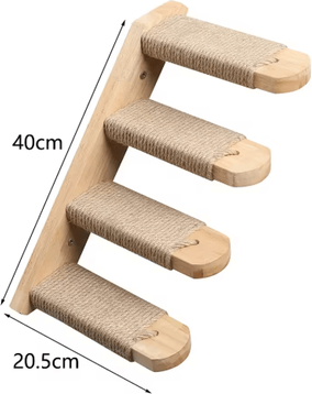 Inspire Picks Wall Mounted Cat Climbing Shelves & Steps Sisal Scratching Stairway For Cats 13