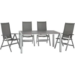 Gartengarnitur 5-tlg. Urban Metall/Textil/Holzwerkstoff