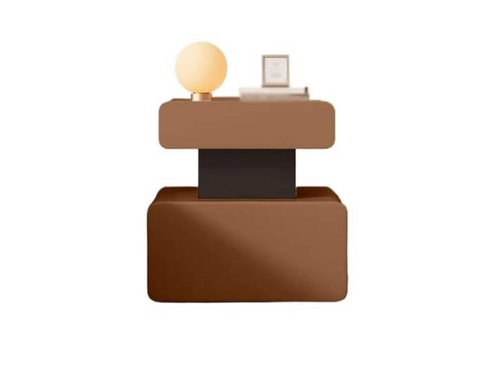 xiuling4568 Nachttisch, Nachttisch mit 2 Schubladen, Kleiner Nachttisch for Schlafzimmer, Nachttisch mit Stauraum(Brown,Medium)