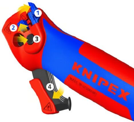 Couteau à dégainer avec sabot de guidage KNIPEX 16 50 145 SB