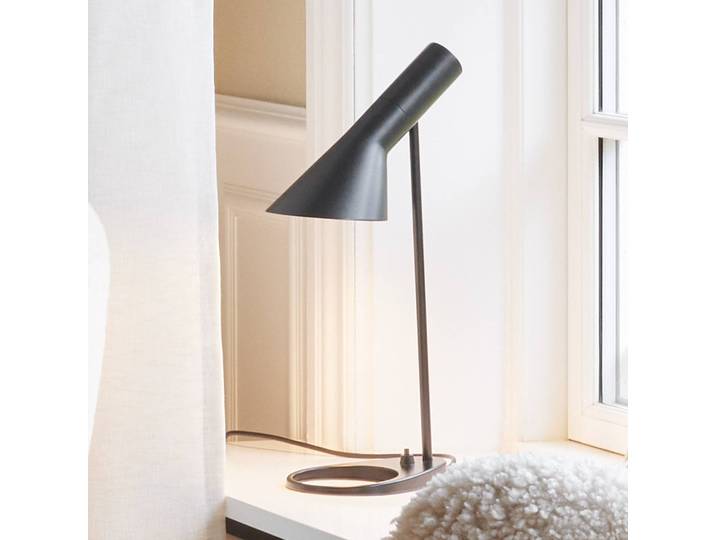Louis Poulsen Designer Tischlampe AJ Mini, schwarz, für Wohn- / Esszimmer, Metall, Design, Tischlampe