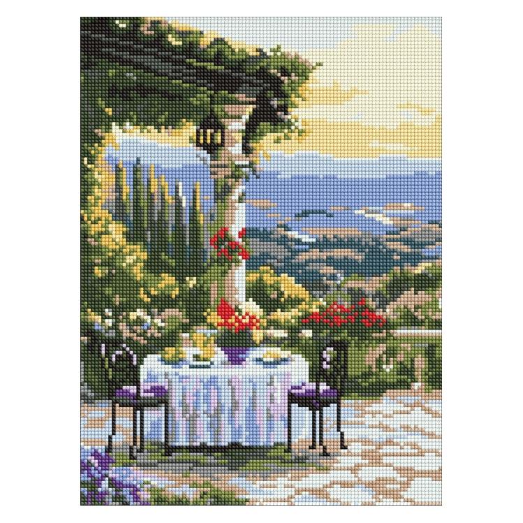 Ideyka Diamantmosaik - Malerisches Abendessen 30x40cm (AMO8132)