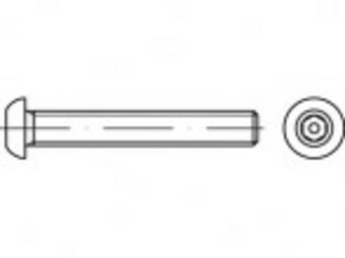 TOOLCRAFT TO-5380074 Sicherheitsschrauben M12 25mm Innensechskant mit Stift 88113 Edelstahl A2 500St.