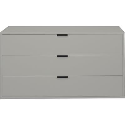 Kommode MÄUSBACHER "Bonnie", grau (kreidgrau matt), B:119cm H:67cm T:45cm, Holzwerkstoff, Sideboards, Kommode, Kommode mit 3 Schubkästen