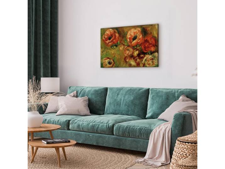Leinwandbild Les Anémones Filz Braun/Braun 60 x 40cm