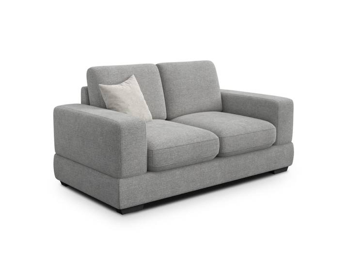 Canapé 2 places, tissu gris