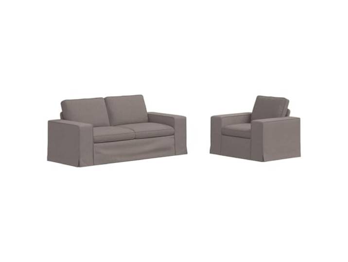 Coespram Sofaset 2-teilig Modulares Sofa Couch Set Taupe Stoff Flexibles Polstermöbel Set aus Taupe Stoff mit Metallrahmen für Wohnzimmer und Schlafzimmer. Inklusive 2 Couches.
