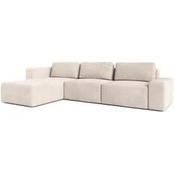 ECKSOFA L Form Arkleton Beige 360/180/93 cm Links Stil & Komfort