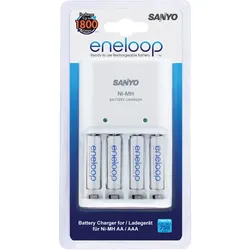 Ladegerät Panasonic BQ-CC18/BQ-CC51 mit 4 Stk. Eneloop Mignon AA Akkus BK-3MCCE mit 2000 mAh