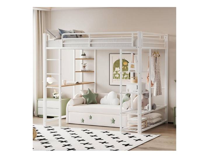 LuxusKollektion Hochbett Kinderbett Einzelbett 90x200 cm