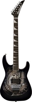 Jackson Pro Andreas Kisser SL1 Quadra Noir avec artwork Sepultura Quadra brillant