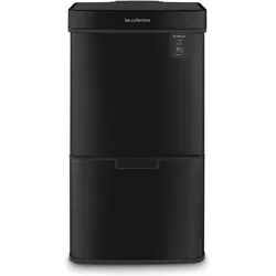 Les Collectors Sensor-Aktivierter Abfalleimer mit automatischer Öffnung und drei Fächern, Abfalleimer, Schwarz