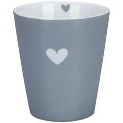 Krasilnikoff Happy Mug Colourful Heart, 330 ml, grau