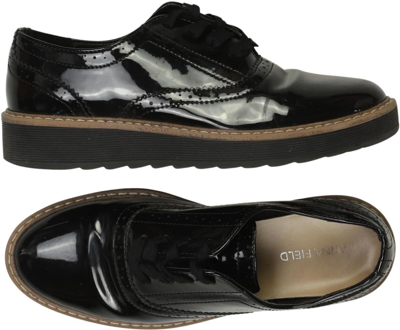 Anna Field Damen Halbschuh, Schwarz, Gr. EU 36, Kunstleder - Second Hand