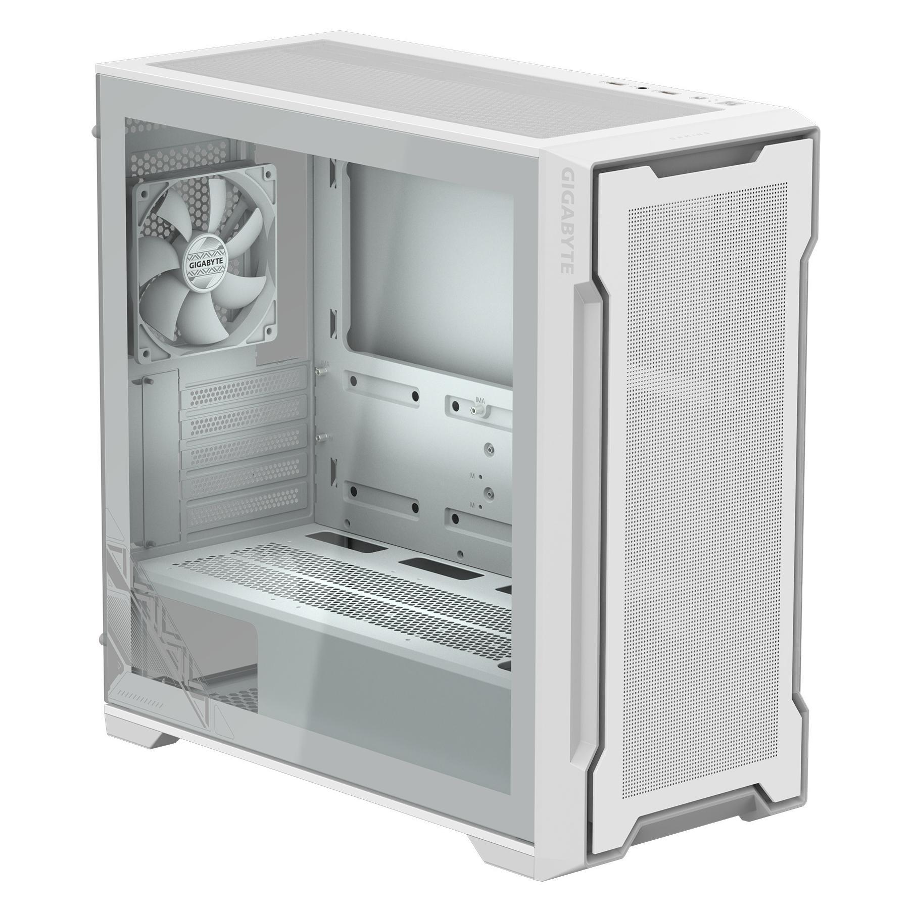 Gigabyte C102GI PC Case Full-Size Tempered Glass Side Panel With 2xUSB 3.0 Pre-installed two 120mm f (mATX, Mini-ITX) (C102GI)