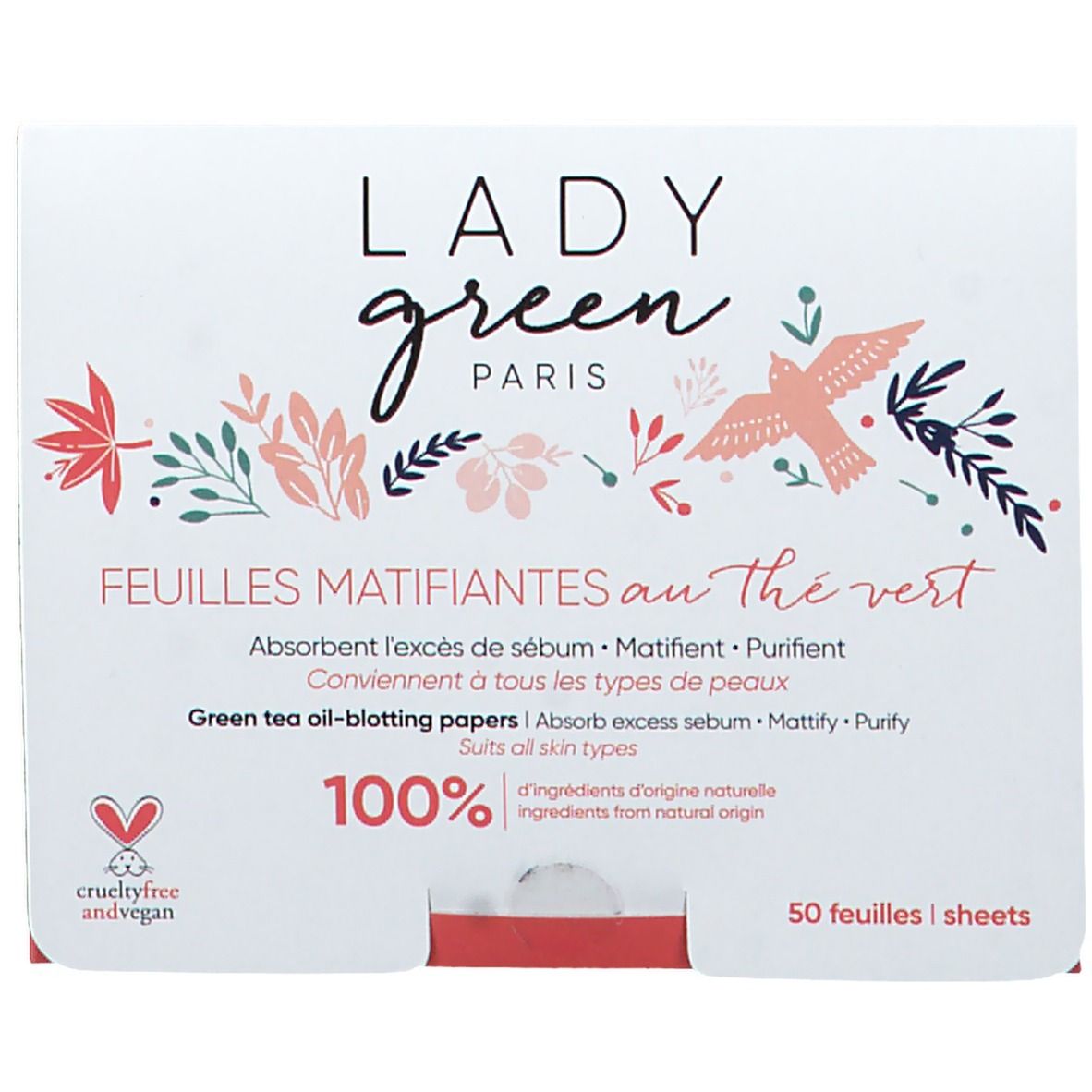 Lady Green Mattifiërende Blaadjes Tea 50 St Tücher