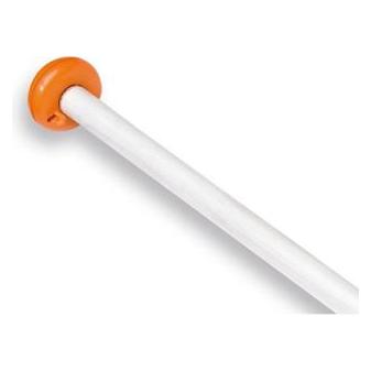 Fahnenmast Weiss mit Orangen Knopf (33337829)